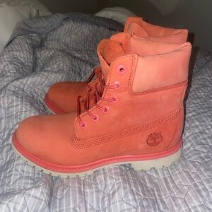 Women’s Timberland Boots - Pink/Orange -  7W